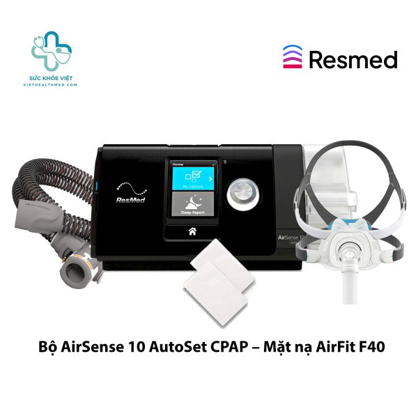 Máy Thở AirSense 10 AutoSet ResMed Kèm Mặt Nạ AirFit F40 28 AirSense 10 AutoSet kết hợp mặt nạ AirFit F40