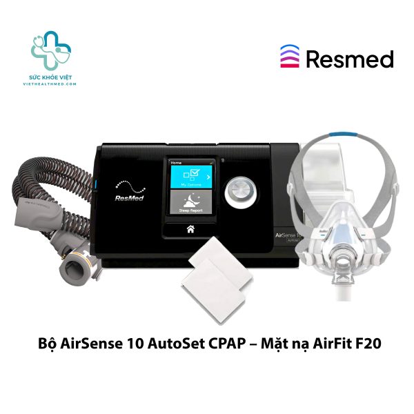Bộ Máy Thở AirSense 10 AutoSet Kèm Mặt Nạ AirFit F20 28 Bộ AirSense 10 AutoSet CPAP kết hợp mặt nạ AirFit F20