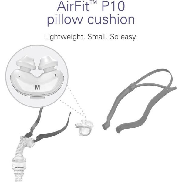 Đệm Mặt Nạ Thở ResMed AirFit P10 Chính Hãng 26 Pillow cushion ResMed AirFit P10 hỗ trợ liệu pháp CPAP cho người mắc hội chứng ngưng thở khi ngủ