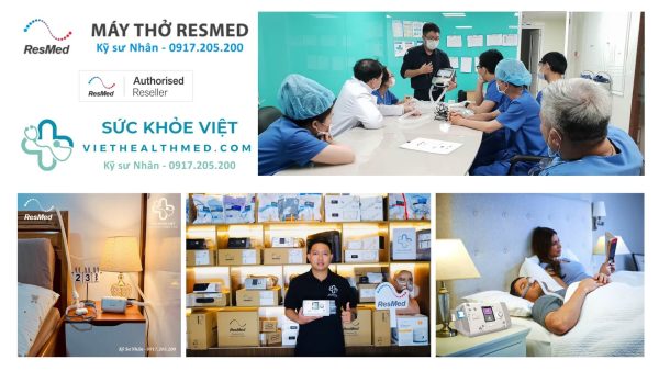 ResMed AirSense 10 AutoSet chính hãng tại VietHealthMed điều trị ngưng thở khi ngủ