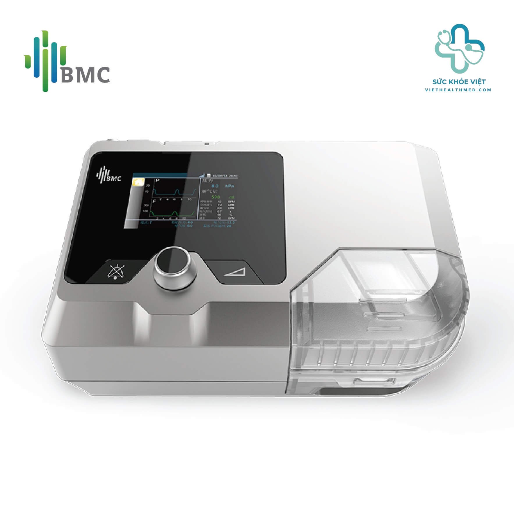 Máy Trợ Thở BMC G2S B25T Hỗ Trợ Hô Hấp Tại Nhà 1 Máy trợ thở BiPAP BMC RESmart G2S B25T chính hãng thiết kế hiện đại tích hợp màn hình màu