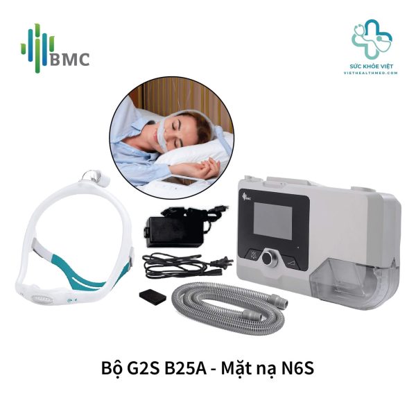 Máy Trợ Thở BMC G2S B25A BPAP Kèm Mặt Nạ BMC N6S 33 Sự kết hợp giữa Máy Trợ Thở BMC G2S B25A và mặt nạ BMC N6S góp phần tạo nên hệ thống hỗ trợ hô hấp đồng bộ, nâng cao sự thoải mái và hiệu quả trong quá trình điều trị lâu dài.