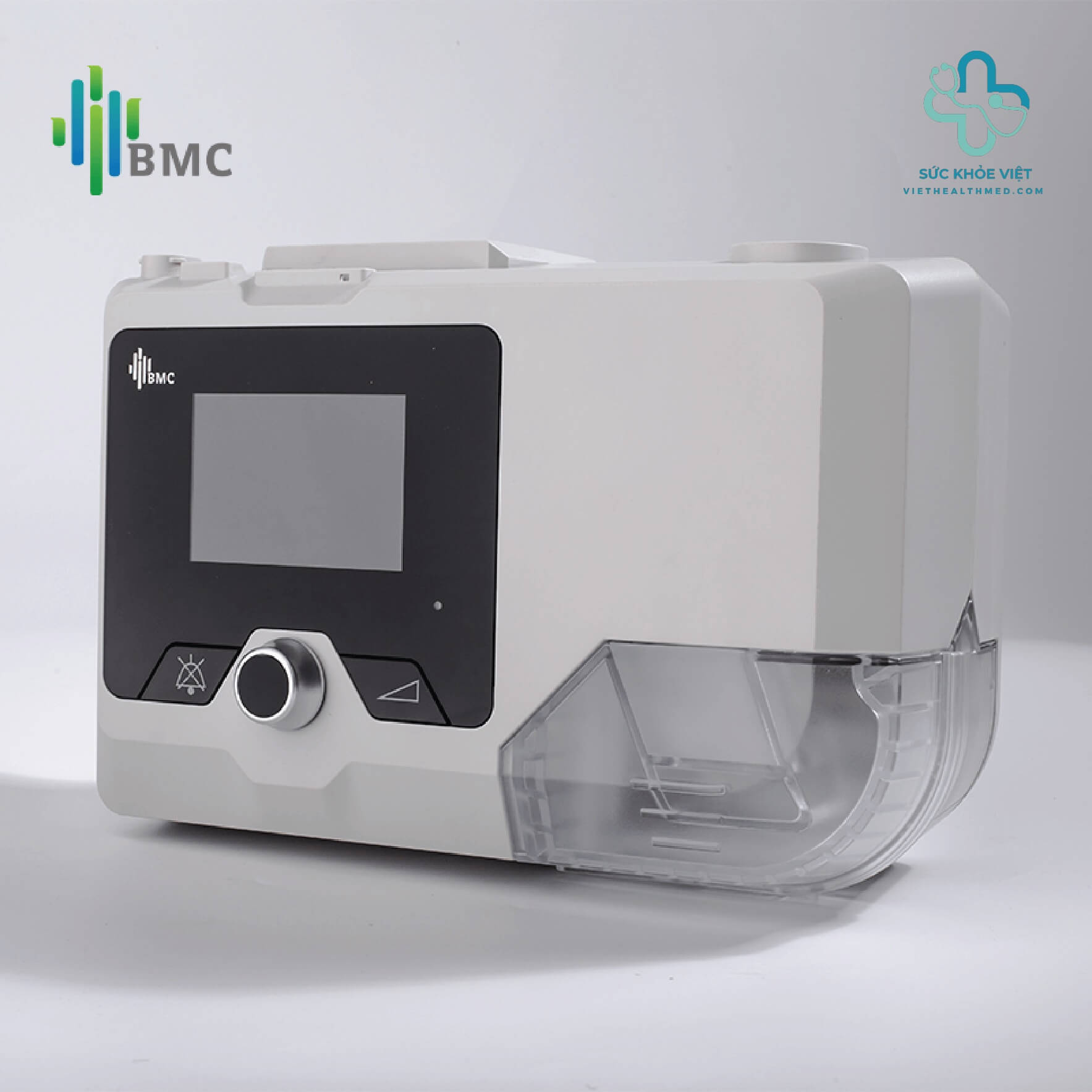 Máy Trợ Thở BMC G2S B25A BPAP Kèm Mặt Nạ BMC N6S 5 BMC G2S B25A là dòng Auto Bi-Level hỗ trợ CPAP, S và Auto S với áp lực tối đa 25 cmH₂O theo thông số từ BMC Medical.