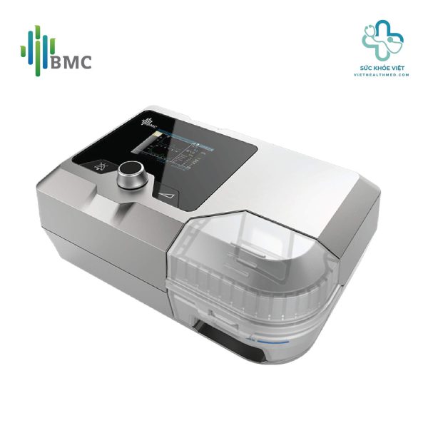 Máy Trợ Thở BMC G2S B25T hỗ trợ các chế độ CPAP, S, T và S/T với dải áp lực 4–25 cmH₂O, phù hợp điều trị ngưng thở khi ngủ và suy hô hấp theo chỉ định bác sĩ.